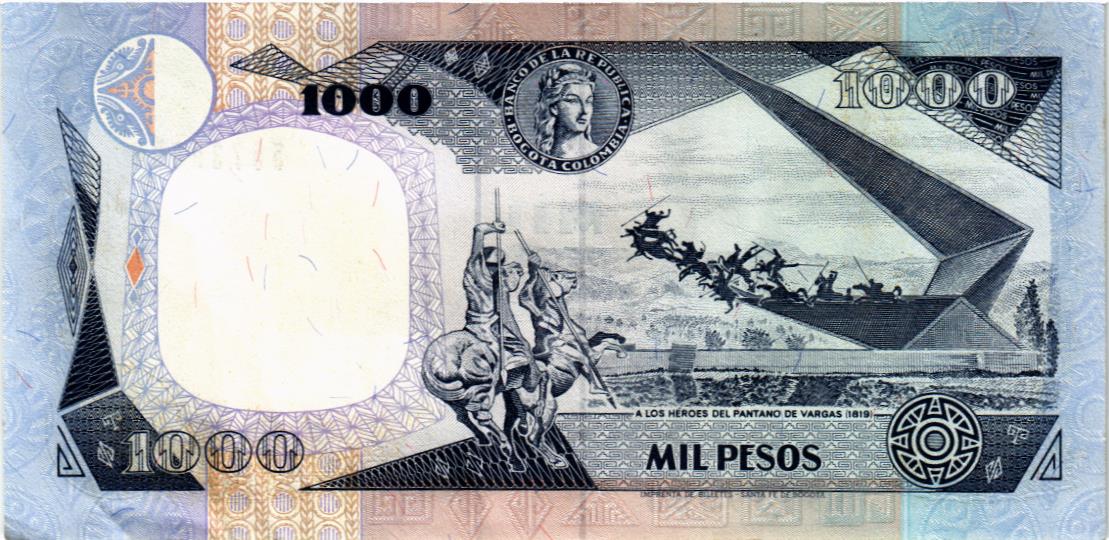 КОЛУМБИЯ 1000 ПЕСО (02.08.1995) мини 2