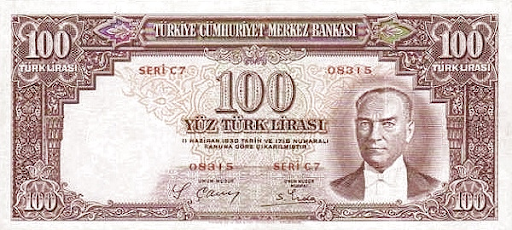 Ататюрк на банкнотах