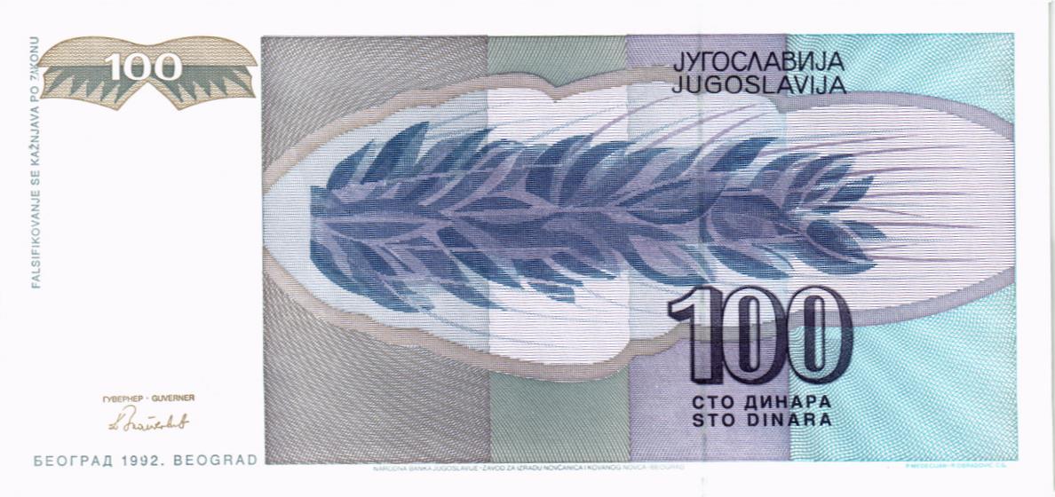 ЮГОСЛАВИЯ 100 ДИНАР мини 2