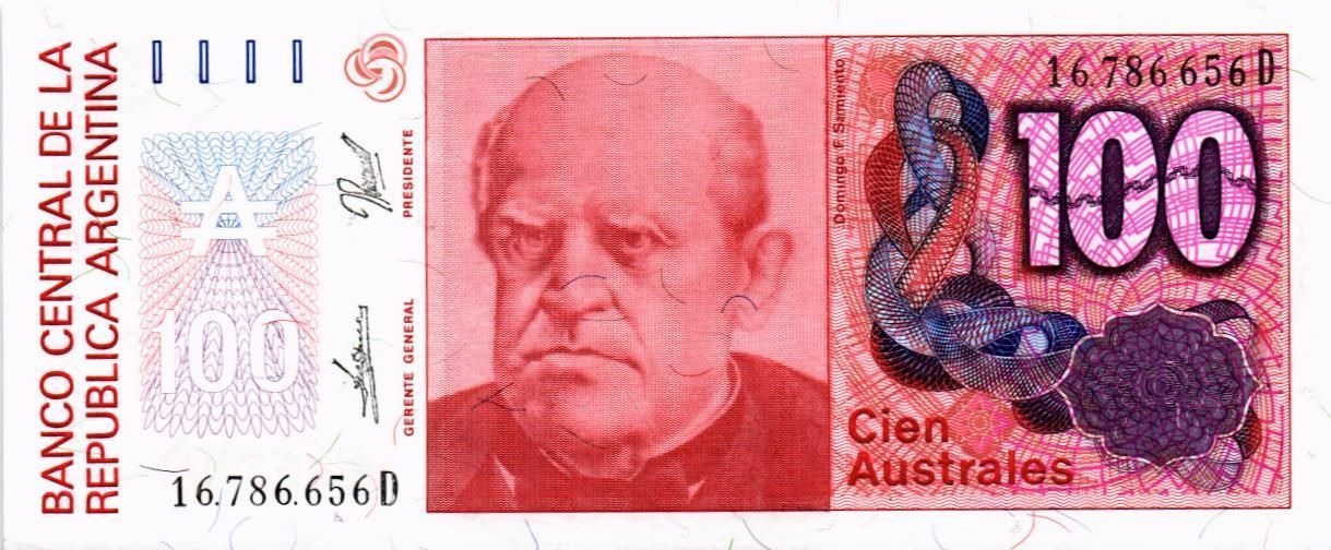 АРГЕНТИНА 100 АУСТРАЛЕЙ мини 1