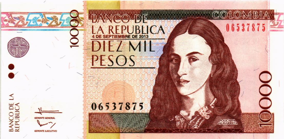 КОЛУМБИЯ 10000 ПЕСО (04.09.2013)