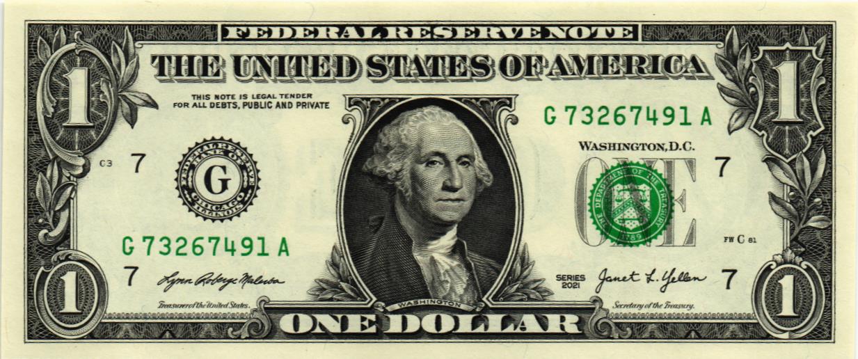 США 1 ДОЛЛАР (G - ЧИКАГО) мини 1