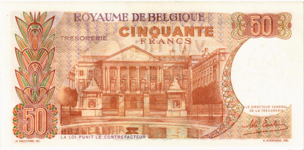 БЕЛЬГИЯ 50 ФРАНКОВ мини 2