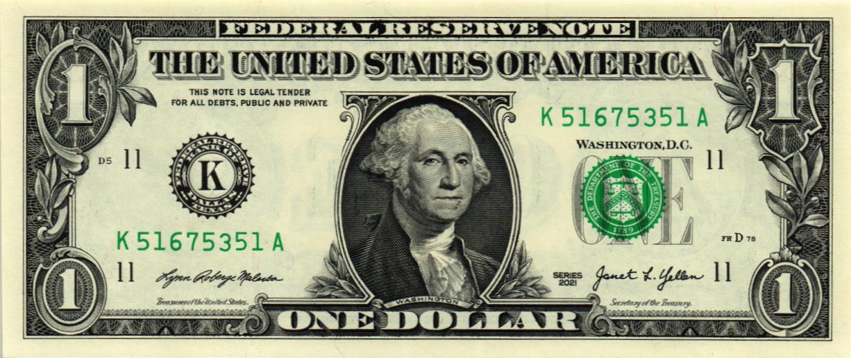 США 1 ДОЛЛАР (K - ДАЛЛАС)