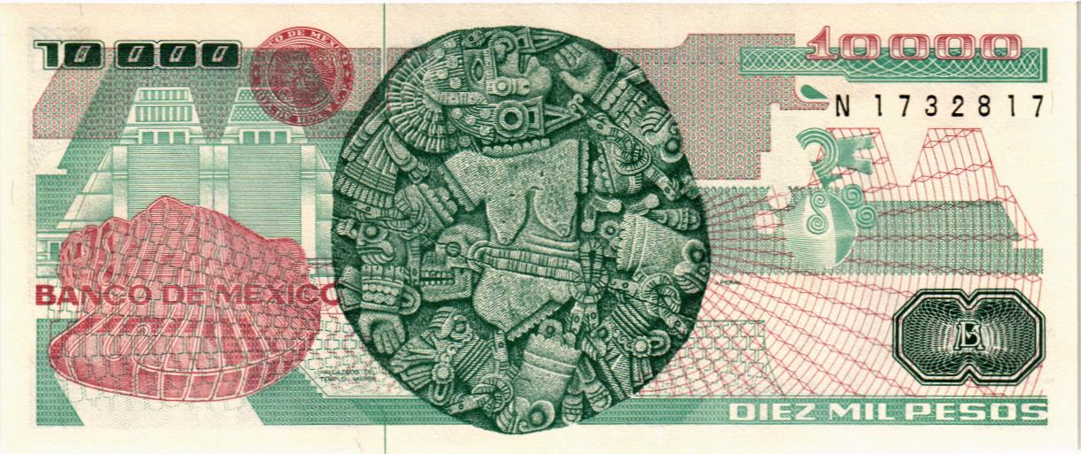 МЕКСИКА 10000 ПЕСО (QA) 16.05.1991 мини 2