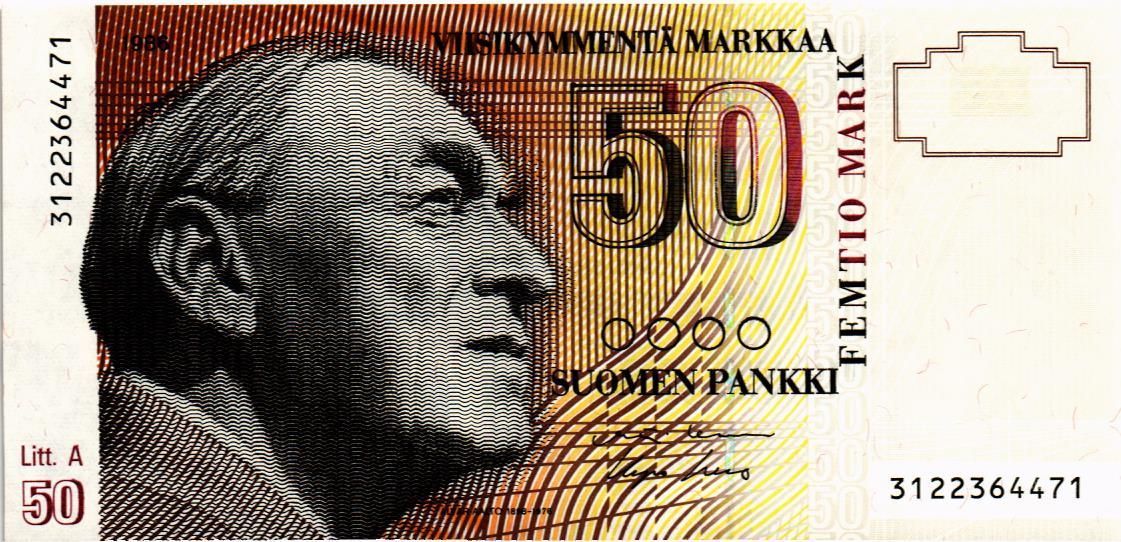 ФИНЛЯНДИЯ 50 МАРОК (Litt. A)