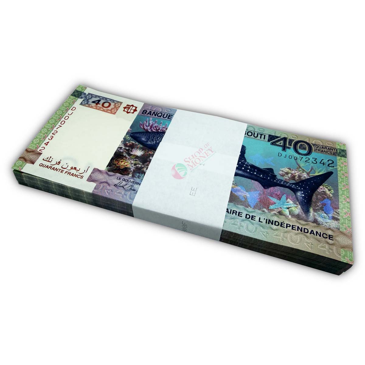 ДЖИБУТИ 40 ФРАНКОВ (DJ) (100 БАНКНОТ) мини 1