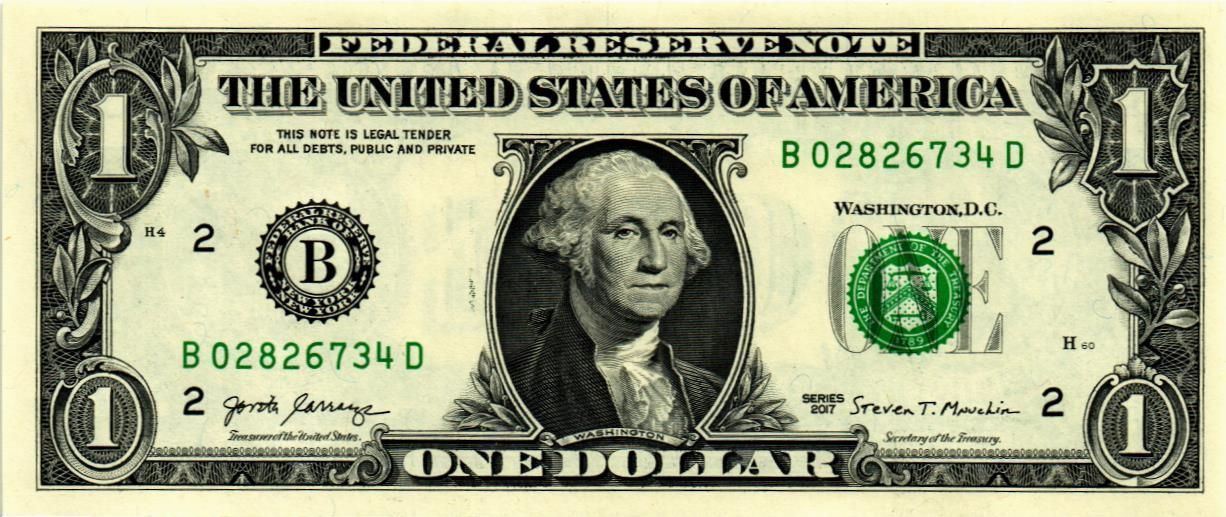 США 1 ДОЛЛАР (B - НЬЮ-ЙОРК) мини 1