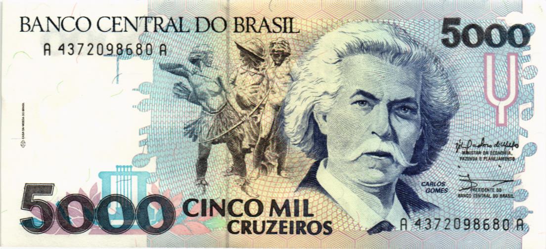 БРАЗИЛИЯ 5000 КРУЗЕЙРО мини 1