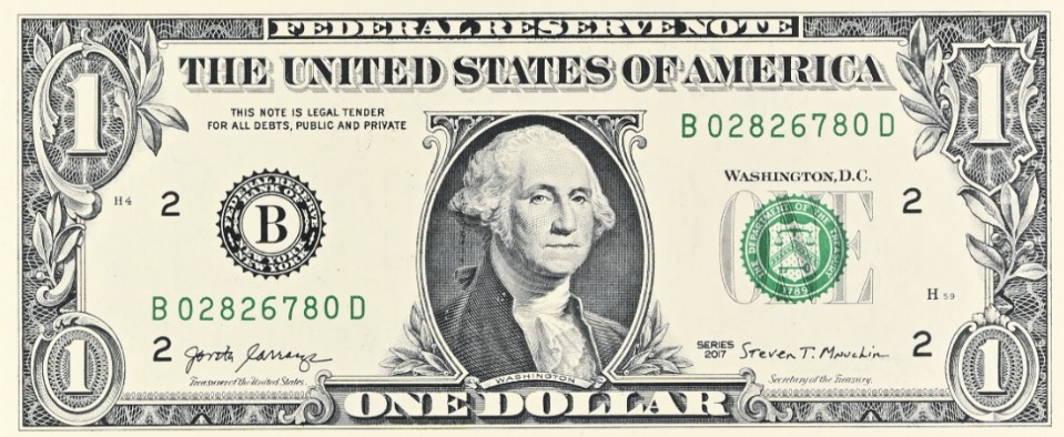 США 1 ДОЛЛАР (B - НЬЮ-ЙОРК - PMG - GRADE 64) #B02826780D мини 4