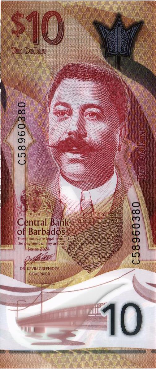 БАРБАДОС 10 ДОЛЛАРОВ