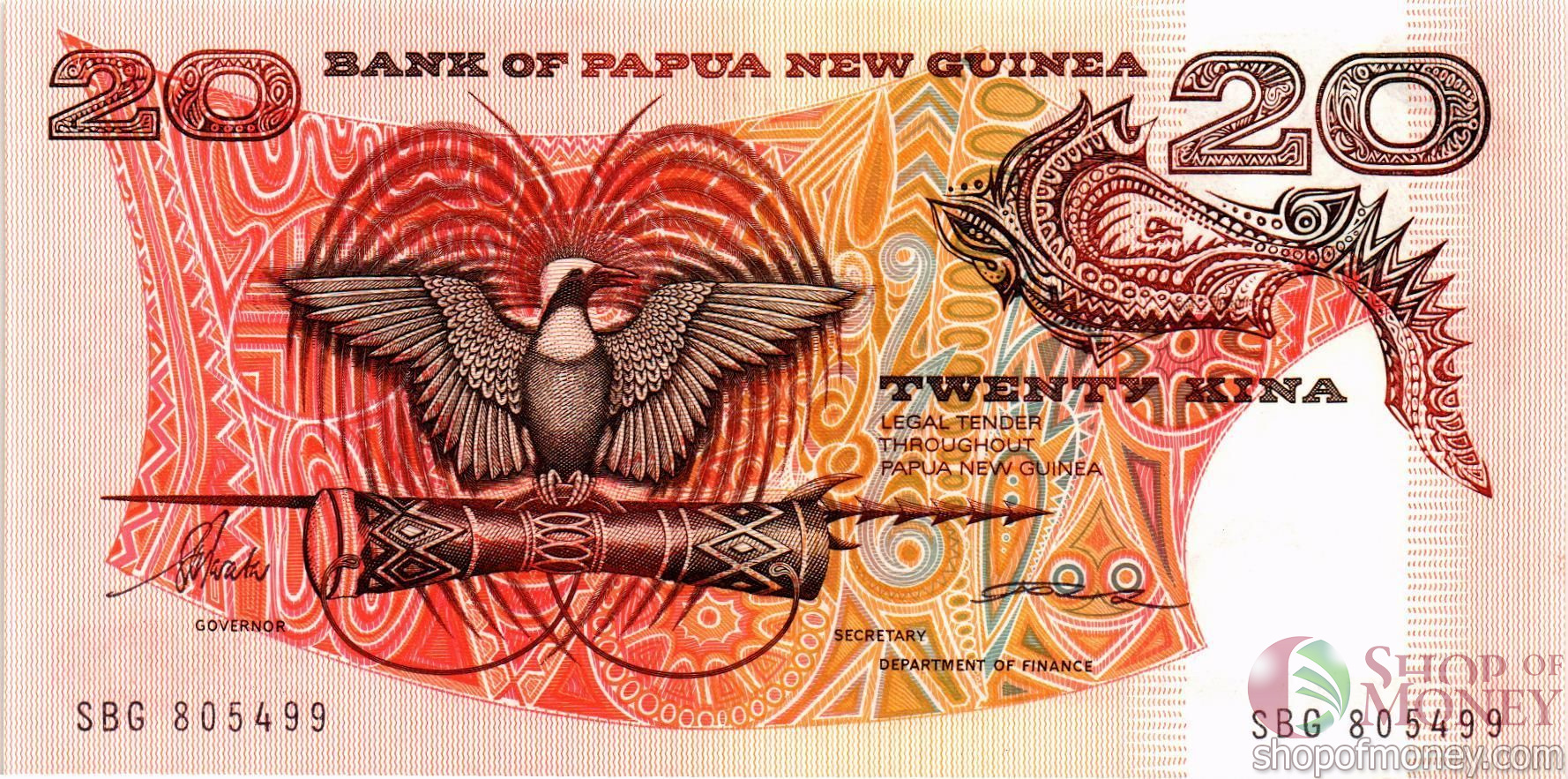 ПАПУА-НОВАЯ ГВИНЕЯ 20 КИНА