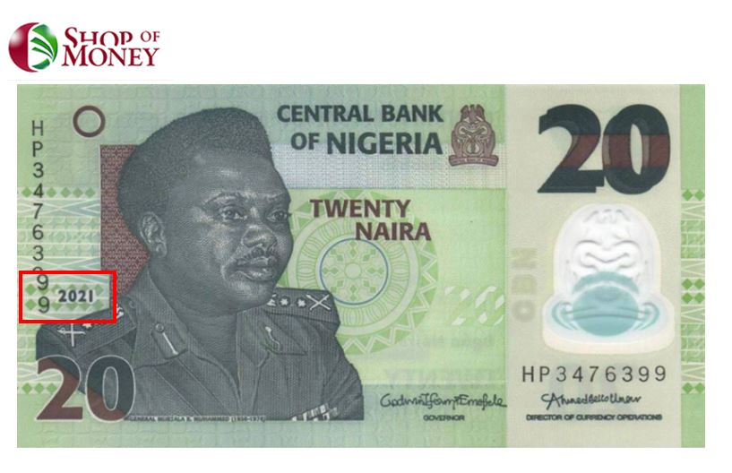 20 Найра Нигерия новая дата на банкноте