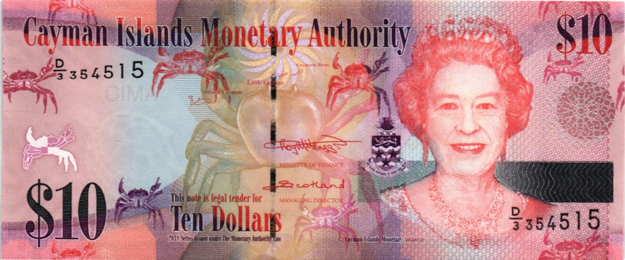 КАЙМАНОВЫ ОСТРОВА 10 ДОЛЛАРОВ мини 1
