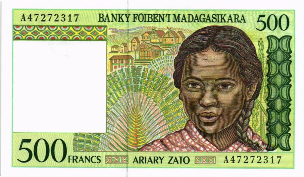 МАДАГАСКАР 500 ФРАНКОВ мини 1