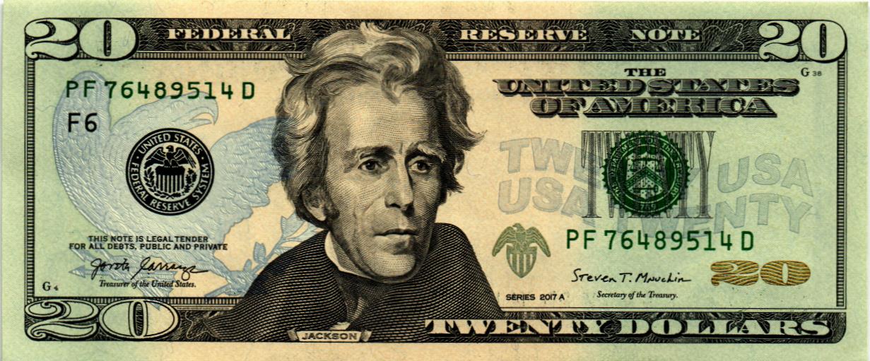США 20 ДОЛЛАРОВ (F - АТЛАНТА)