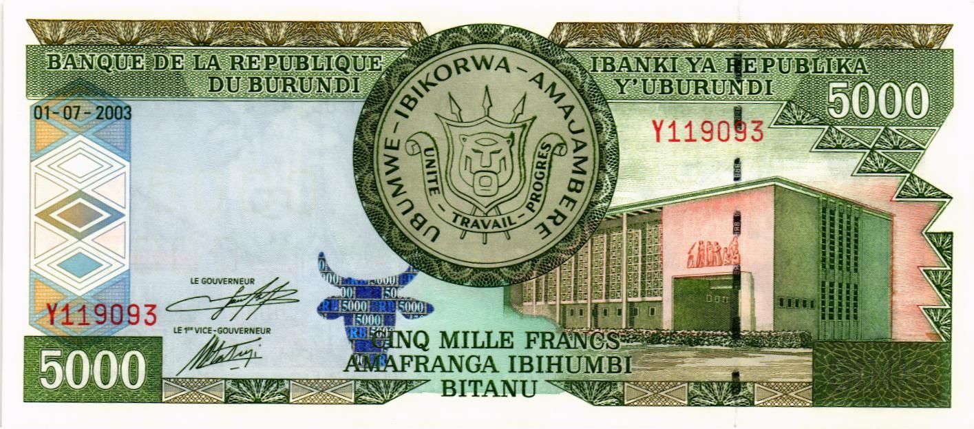 БУРУНДИ 5000 ФРАНКОВ мини 1