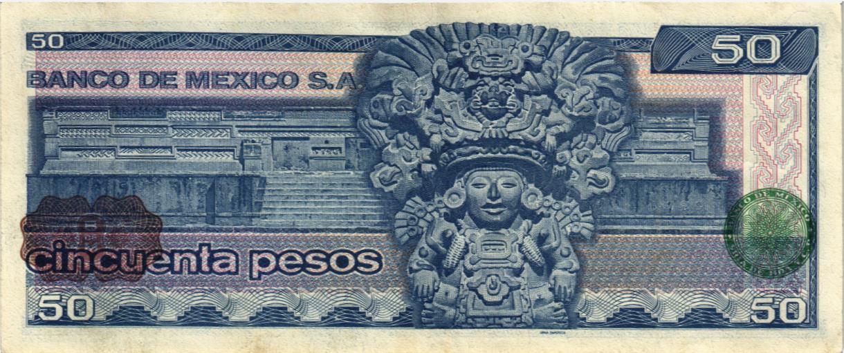 МЕКСИКА 50 ПЕСО (HG) мини 2