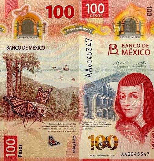 Мексика первое место, банкнота года 2020