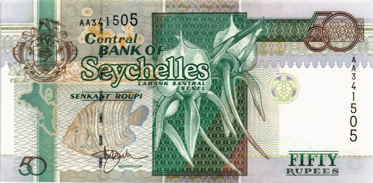 СЕЙШЕЛЬСКИЕ ОСТРОВА 50 РУПИЙ мини 1