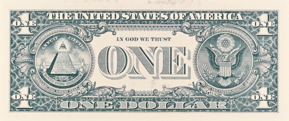 США 1 ДОЛЛАР (B - НЬЮ-ЙОРК - PMG - GRADE 64) #B02826780D мини 3