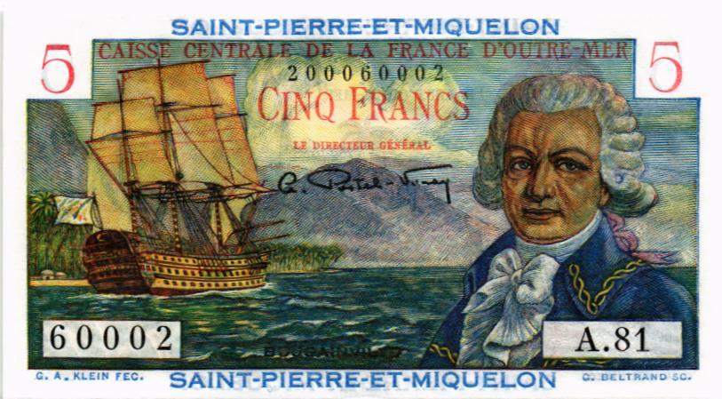 СЕН-ПЬЕР И МИКЕЛОН 5 ФРАНКОВ