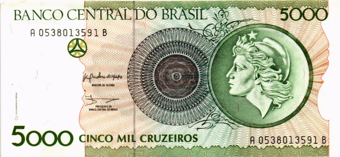 БРАЗИЛИЯ 5000 КРУЗЕЙРО мини 1