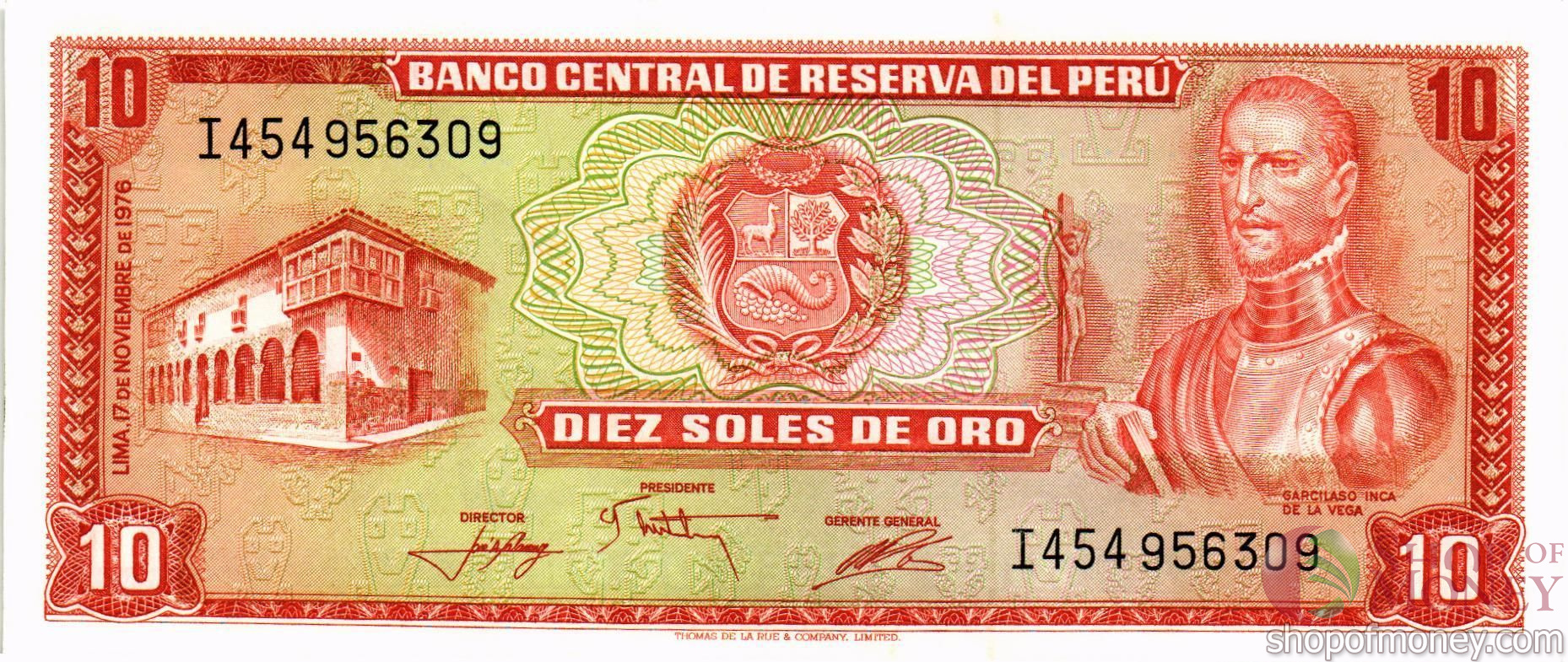 ПЕРУ 10 СОЛЕЙ (17.11.1976)