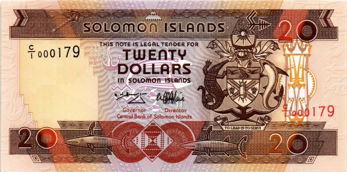 СОЛОМОНОВЫ ОСТРОВА 20 ДОЛЛАРОВ