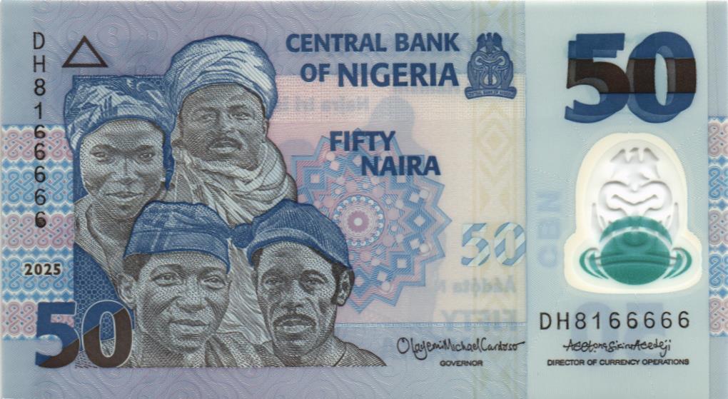 НИГЕРИЯ 50 НАЙРА #DH8166666 мини 1