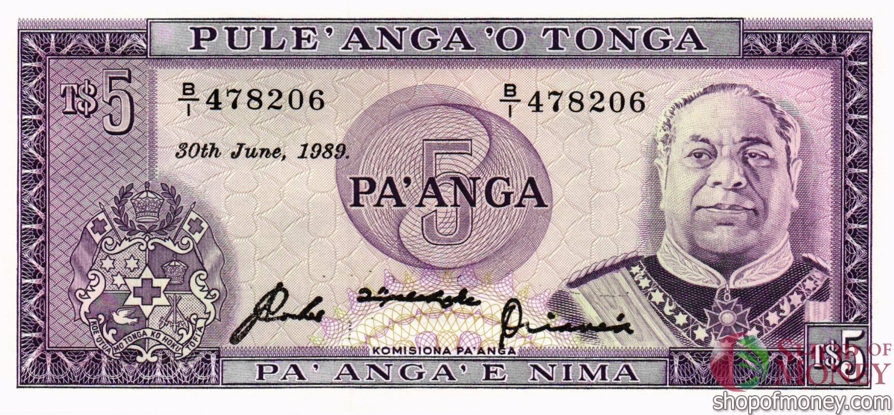 ТОНГА 5 ПААНГА