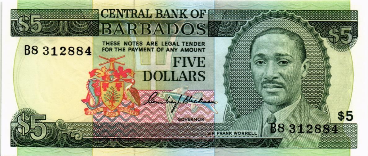 БАРБАДОС 5 ДОЛЛАРОВ мини 1