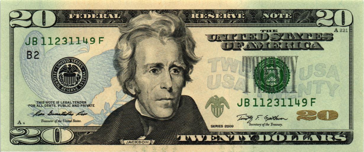 США 20 ДОЛЛАРОВ (B - НЬЮ-ЙОРК) мини 1