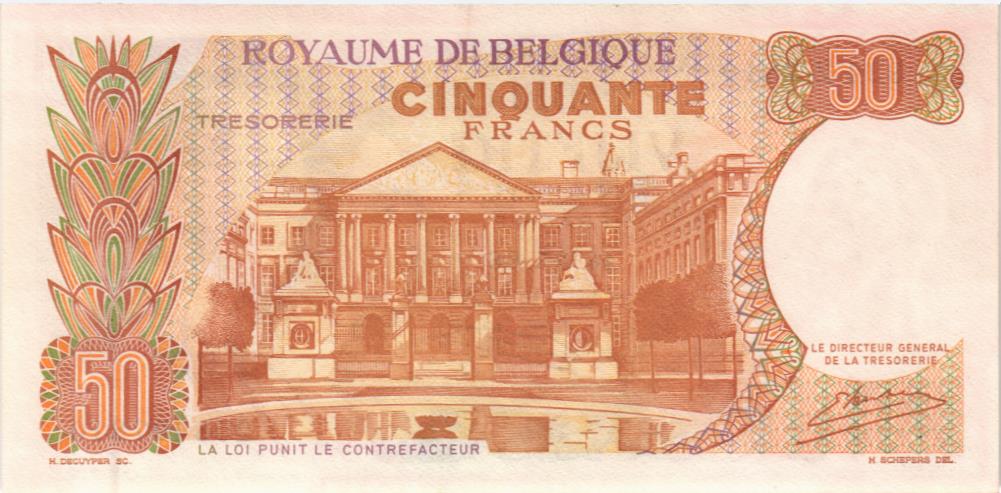 БЕЛЬГИЯ 50 ФРАНКОВ мини 2