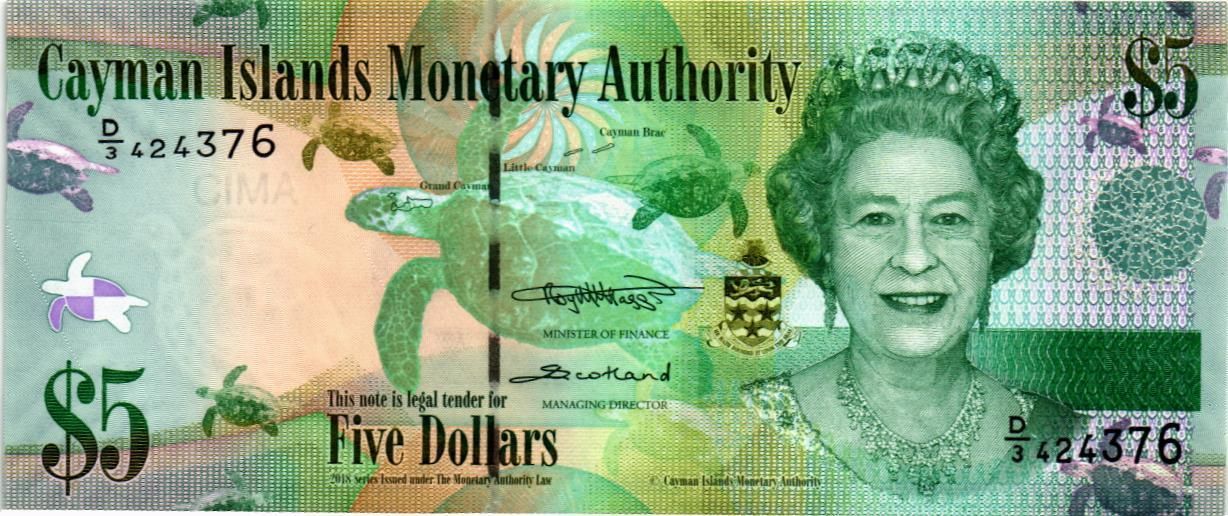 КАЙМАНОВЫ ОСТРОВА 5 ДОЛЛАРОВ мини 1