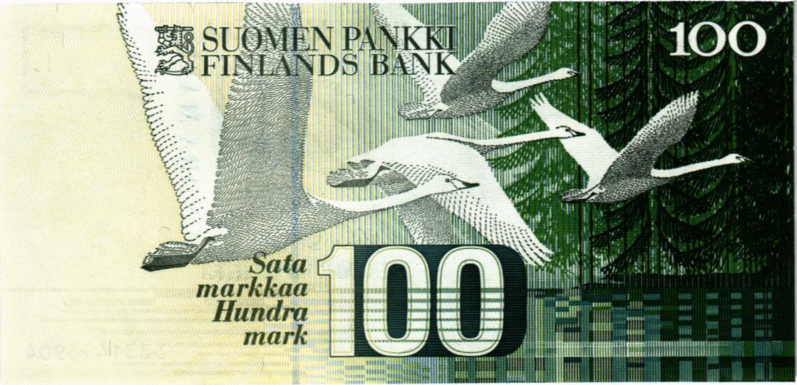 ФИНЛЯНДИЯ 100 МАРОК (Litt. A) мини 2