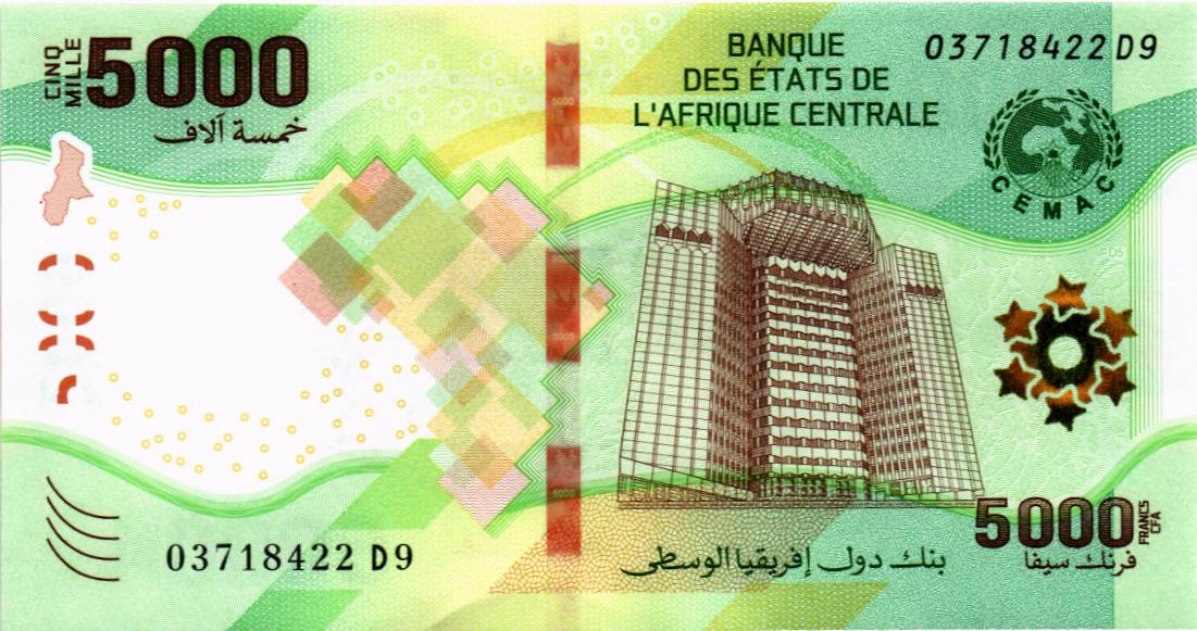 CAS - ЦЕНТРАЛЬНАЯ АФРИКА 5000 ФРАНКОВ