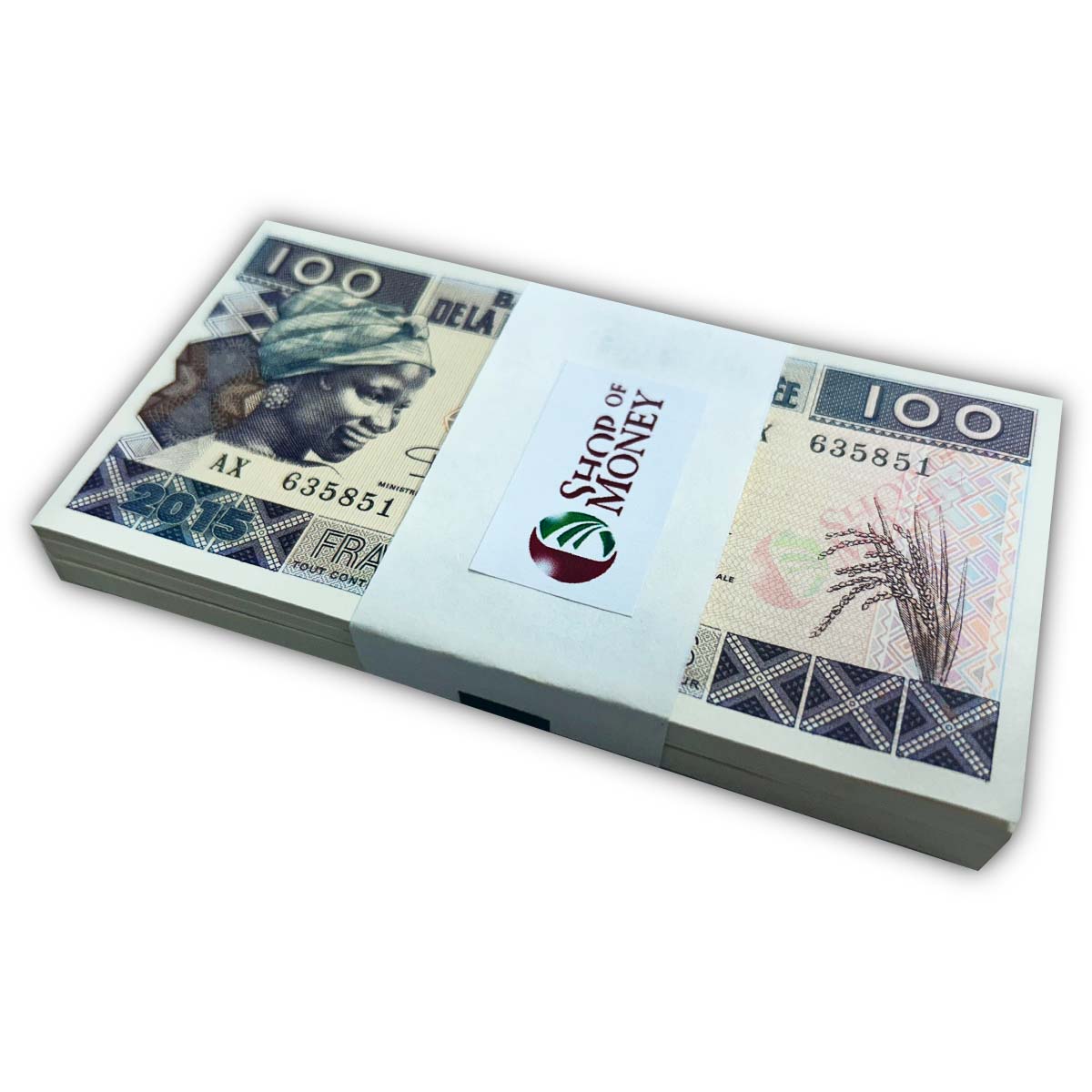 ГВИНЕЯ 100 ФРАНКОВ (100 БАНКНОТ)