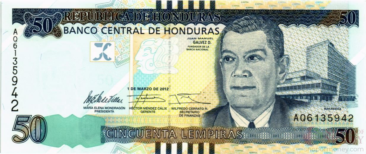 ГОНДУРАС 50 ЛЕМПИР