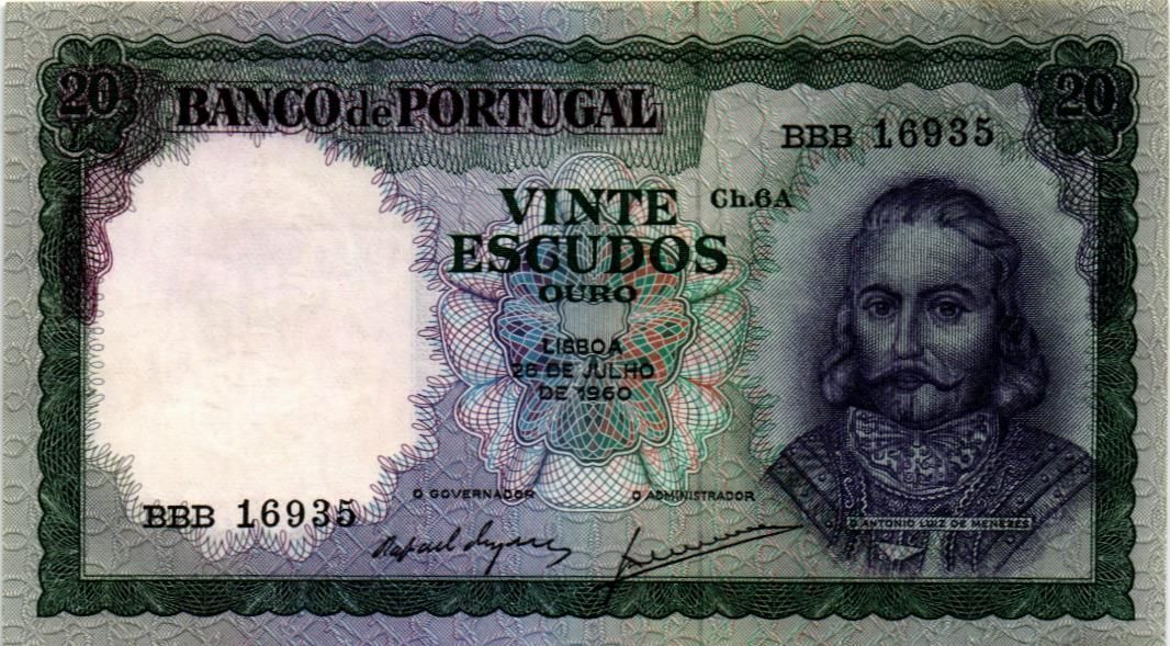 ПОРТУГАЛИЯ 20 ЭСКУДО
