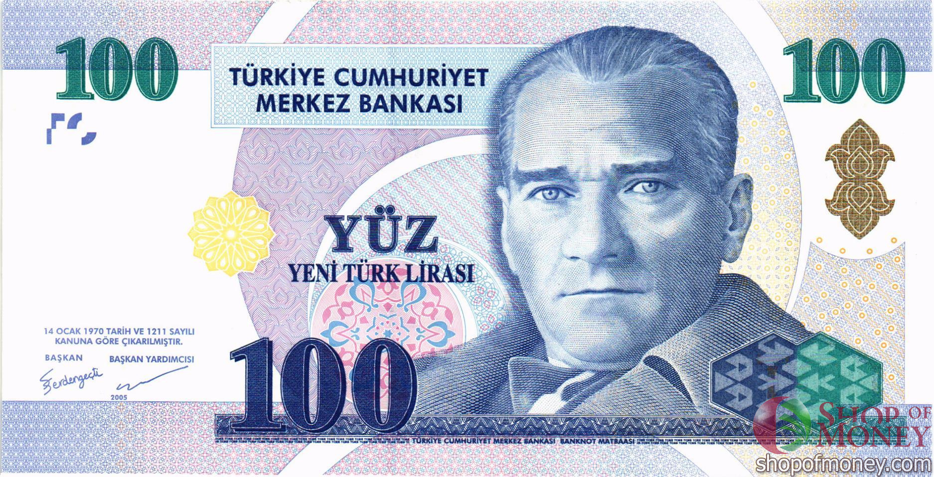 100 Турецких лир купюра
