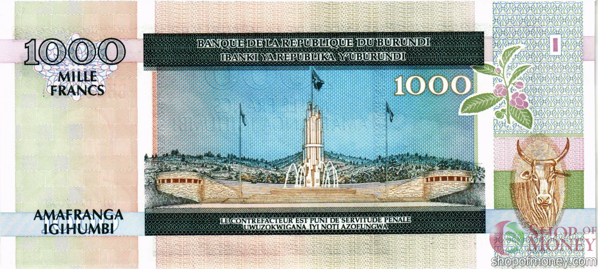 БУРУНДИ 1000 ФРАНКОВ мини 2