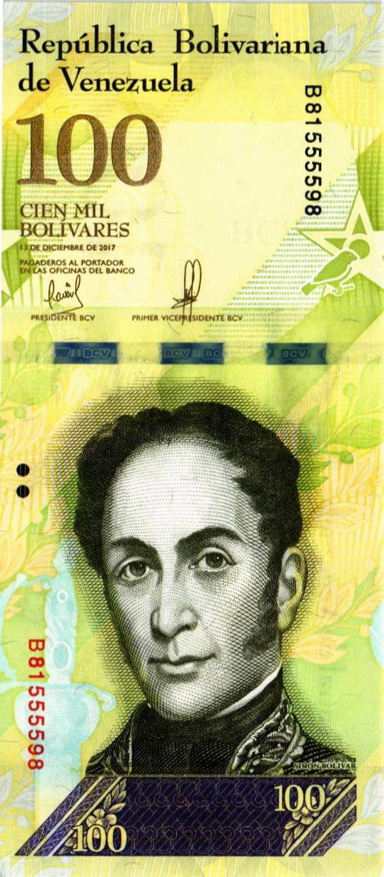 ВЕНЕСУЭЛА 100000 БОЛИВАР