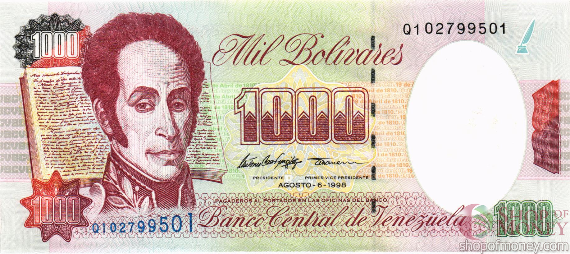 ВЕНЕСУЭЛА 1000 БОЛИВАР