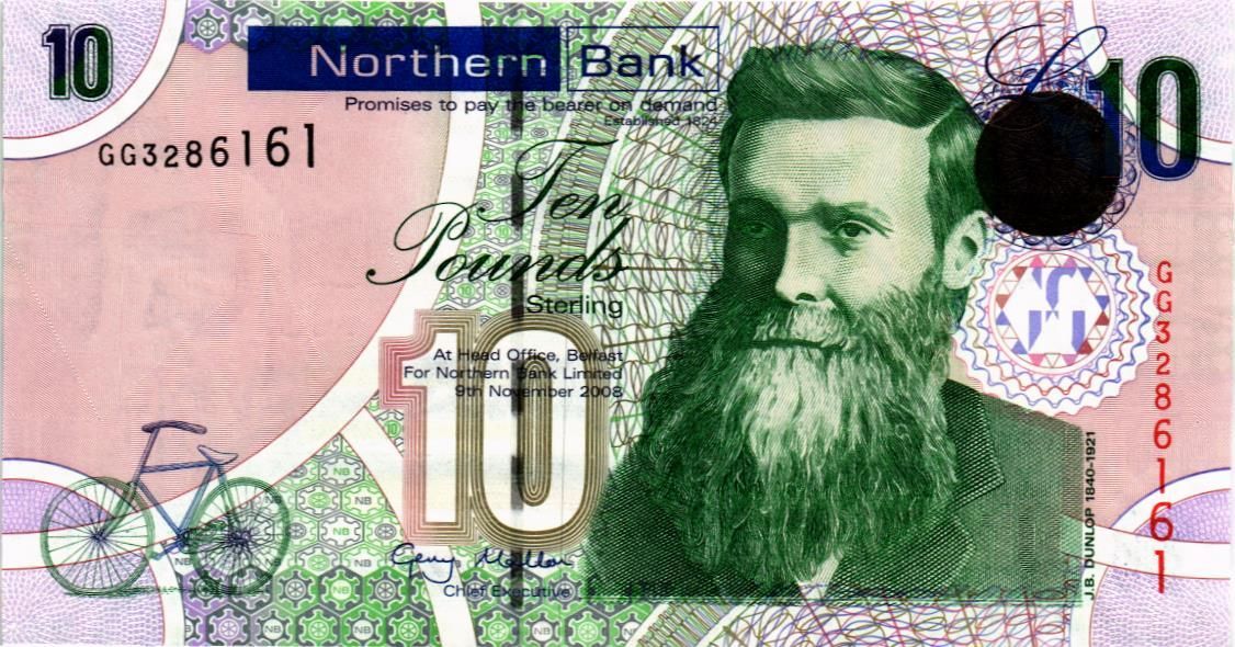 СЕВЕРНАЯ ИРЛАНДИЯ 10 ФУНТОВ (NORTHERN BANK)
