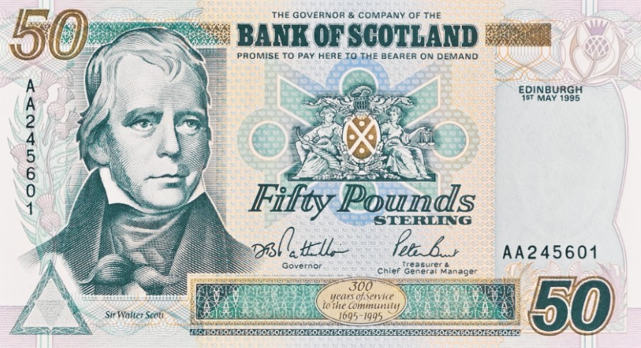 ШОТЛАНДИЯ 50 ФУНТОВ (PMG - GRADE 67) мини 3