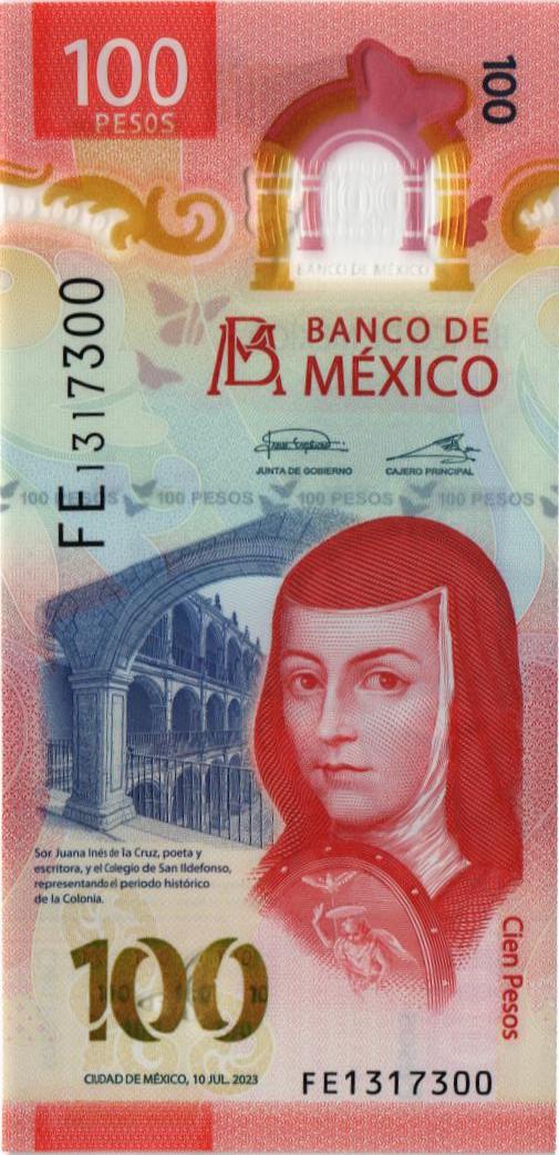 МЕКСИКА 100 ПЕСО (10.07.2023) мини 1