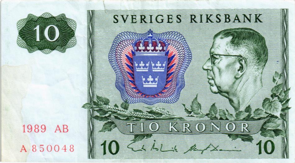 ШВЕЦИЯ 10 КРОН