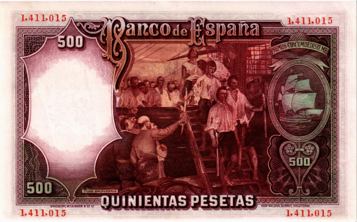 ИСПАНИЯ 500 ПЕСЕТ (25.04.1931) мини 2