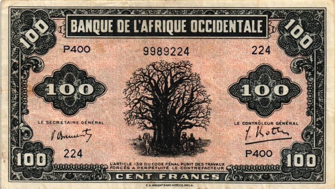 WAS - ЗАПАДНАЯ АФРИКА 100 ФРАНКОВ